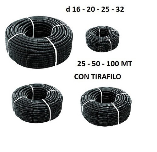 Tubo corrugato nero con - tubo,