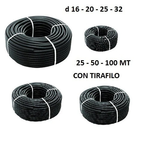 Tubo corrugato flessibile nero - corrugato,