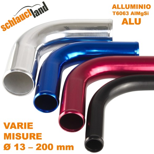 Tubo curva alluminio - alluminio, 90°